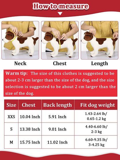 4 Pieces Small Dog Sweaters Dog Hoodie Clothes with Hat for Small Dogs Chihuahua Clothes with Pocket Puppy Pet Winter Clothes Warm Hoodies Coat Sweater Shirt(Xxs)